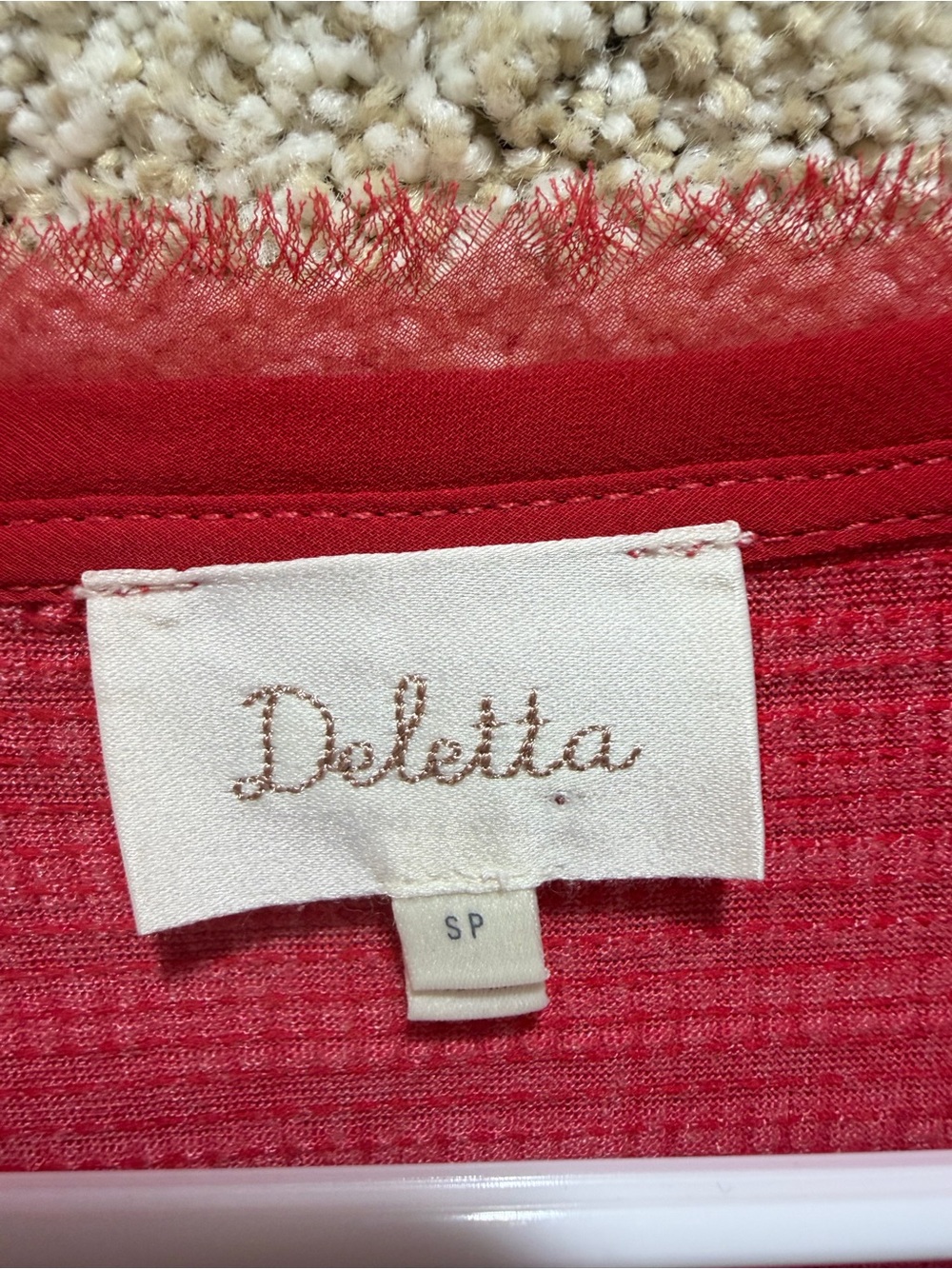 Anthropologie deletta baby doll top long sleeve marled ruffles feminine boho S - Picture 8 of 11